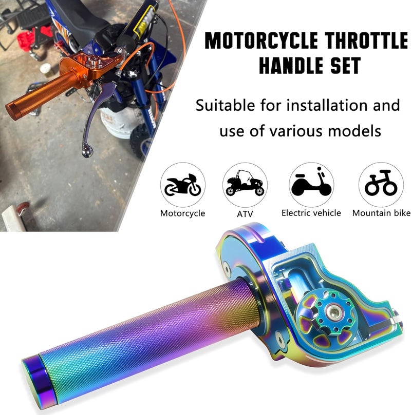 JXPANG مجموعة دواسة دراجة نارية، 7/8" مقابض دواسة سريعة مع كابل دواسة من سبائك الألمنيوم عالمي لـ CRF KLX SSR TTR 110 125 150 250cc دراجة ترابية ATV دراجة صغيرة - Image 5